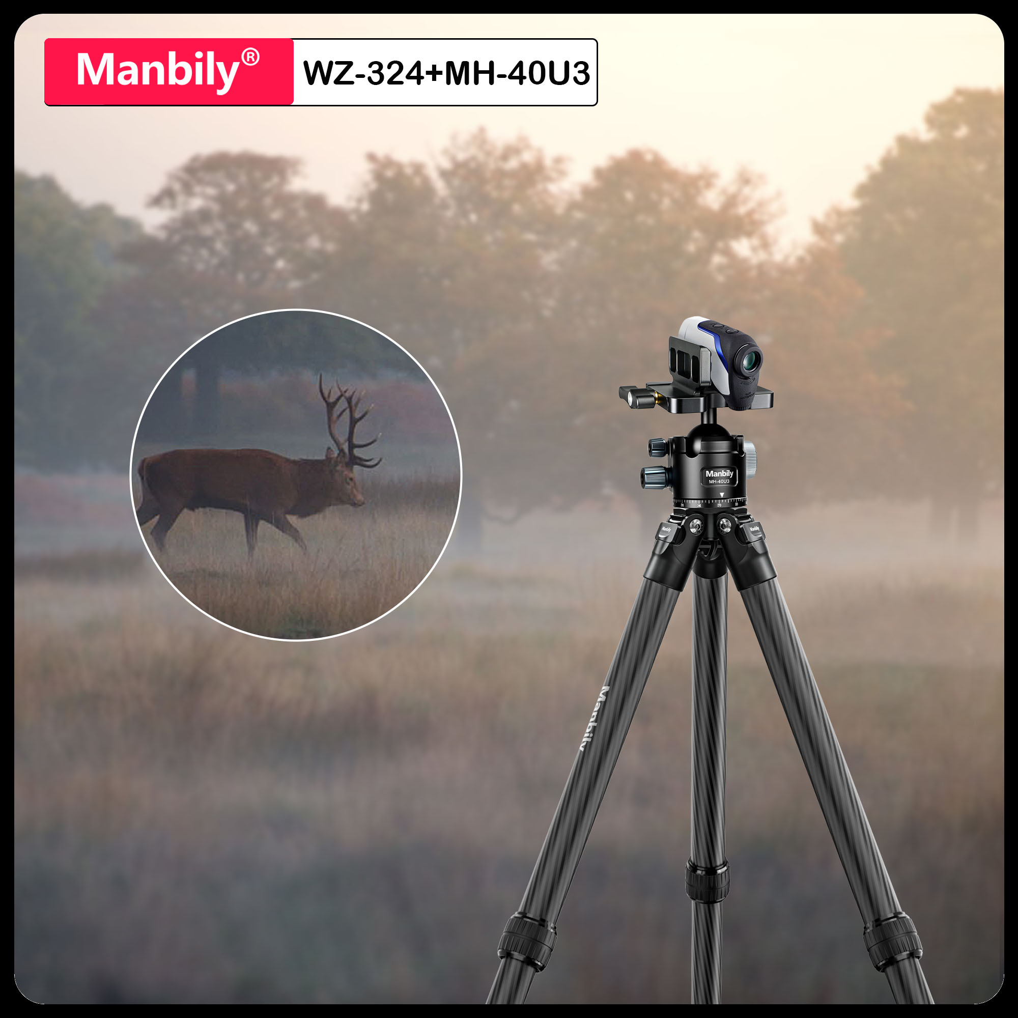 Outdoor Hunting Videos - Manbily WZ-324 mit 40mm Kugelkopf MH-40U3
