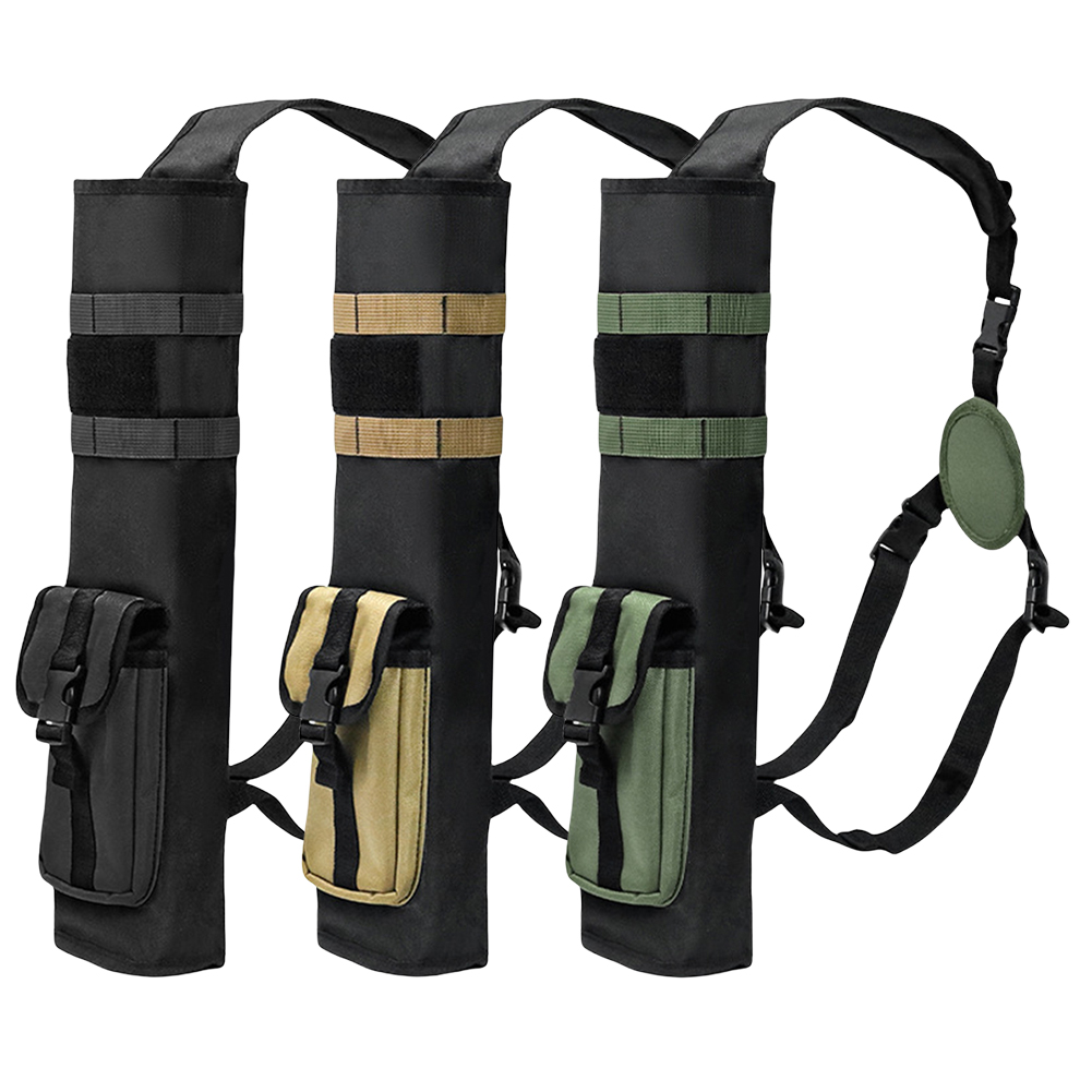 Quiver Arrow Back - Bogenschießköcher mit Molle-System-Tasche, Rückenpfeilköcher, Dual-Use, verstellbare