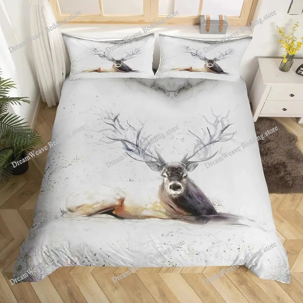 Hirsch-Elch-Bettbezug King Que – Hunting And Camping In Forest Bewertung und Preis