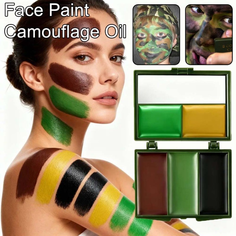 Dreifarbige Tarnfarben-Gesicht – Camo Face Paint Bewertung und Preis