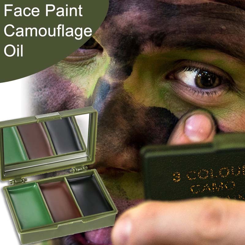 Dreifarbige Tarnfarben-Gesicht – Camo Face Paint Bewertung und Preis