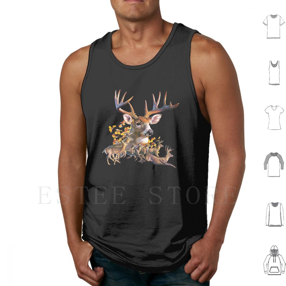 Hirsch-Collage-Tanktops, ärmel – Wildman Hunting & Outdoor Bewertung und Preis