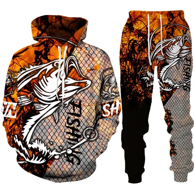 Neuheit 3d Fisch gedruckt Männ – Outdoor Hunting Pants Women Bewertung und Preis