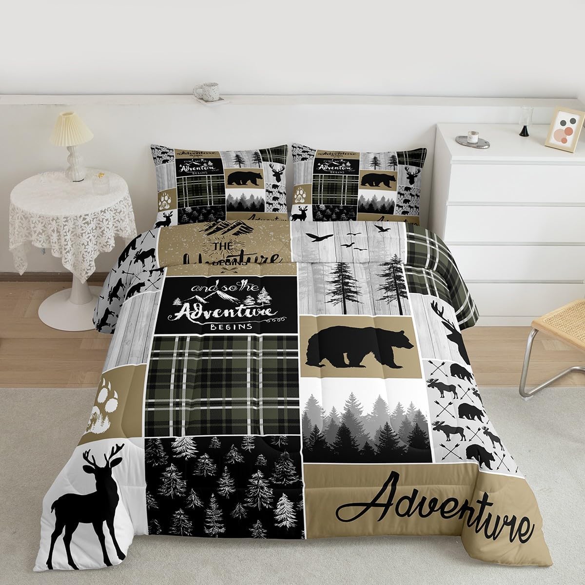 Bauernhaus Land Bär Elch Bettb – Hunting And Camping In Forest Bewertung und Preis