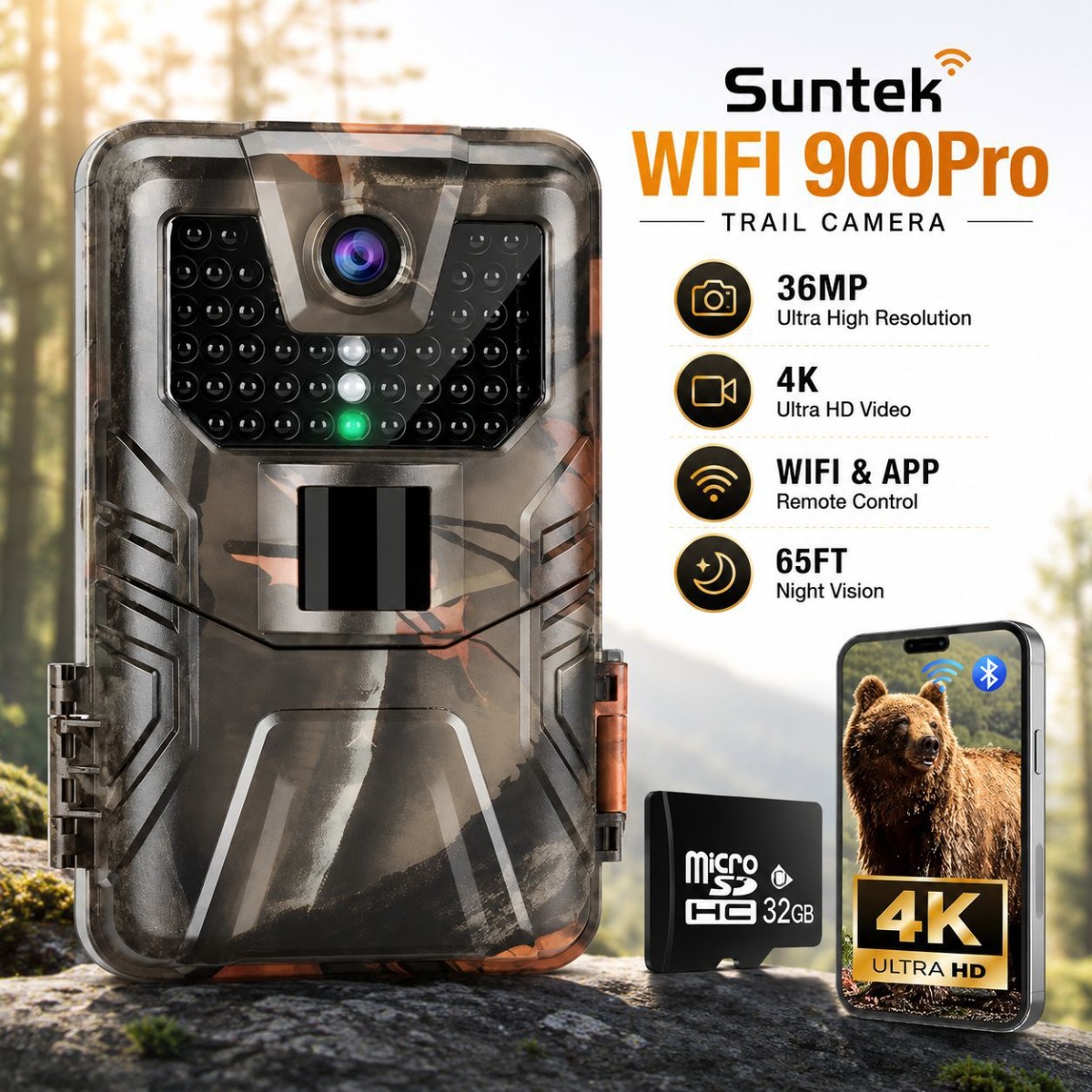 4K Outdoor WLAN-Jagdkamera mit – Outdoor Hunting Camera Wifi Bewertung und Preis