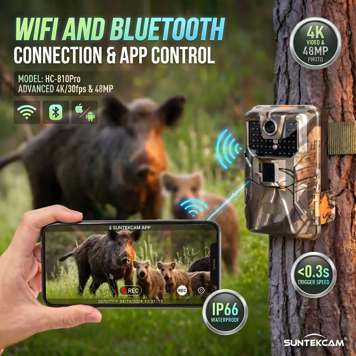 4K Outdoor WLAN-Jagdkamera mit – Outdoor Hunting Camera Wifi Bewertung und Preis